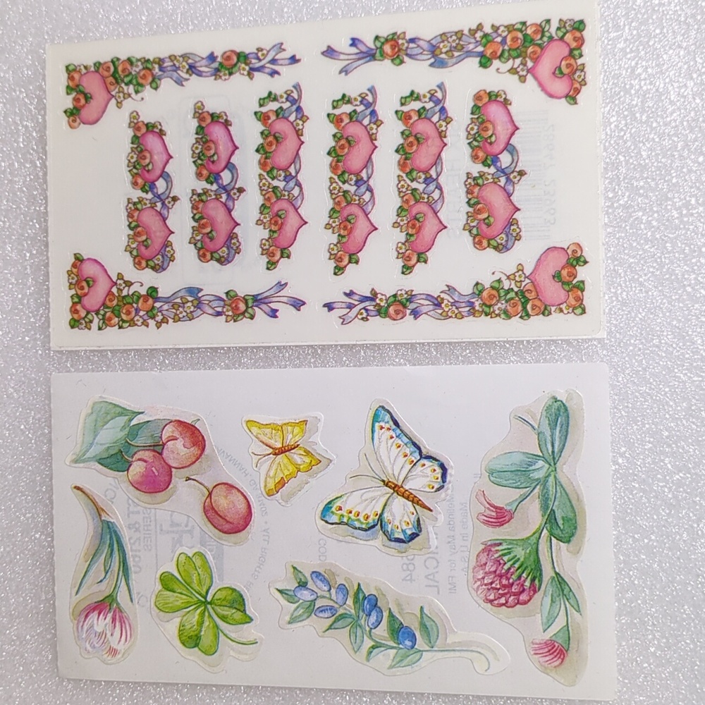 🧡5/$10🧡Frances Meyer Botanical RTST 584 And Six Hearts RTST 590 Sticker Sheets